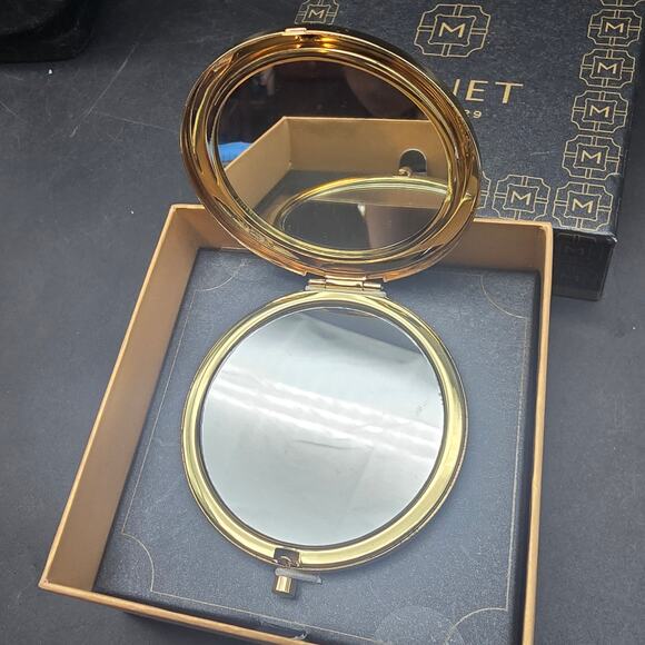 Monet Angel Compact Mirror Rhinestones In Box - Picture 6 of 6